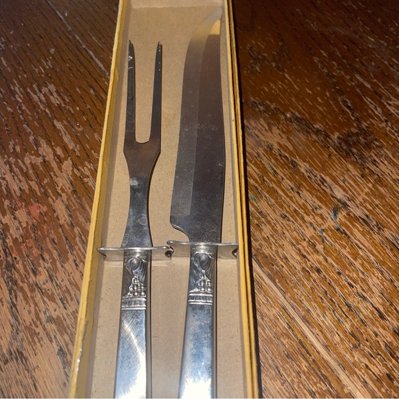 Oneida Brookwood Stainless Carving Set Vintage Carving Set Pre Owned In Origina - Picture 2 of 6